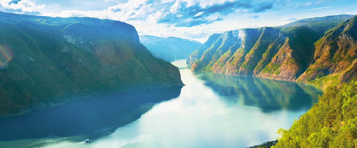 A view down Sognefjord in Norway
